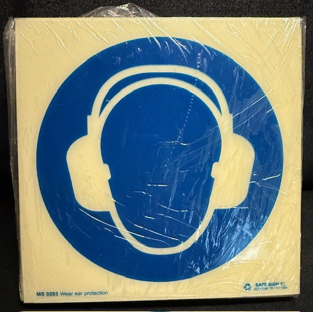 IMO-sign - Ear protection, 15 x 15 cm MS 0203