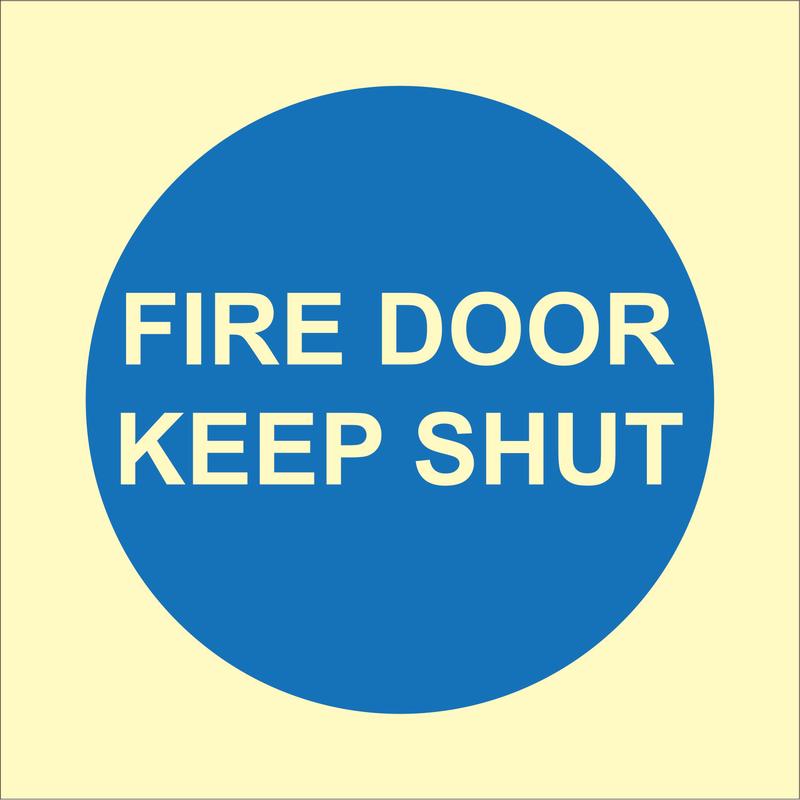 Fire door Keep shut, 15 x 15 cm