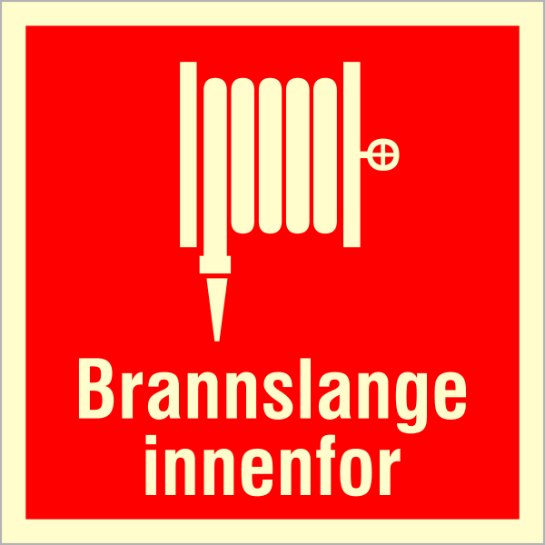 Brannslange innenfor, 15x15 cm alu