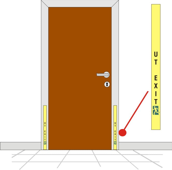 Etterlysende dørstolpemarkering 60 x 4 cm