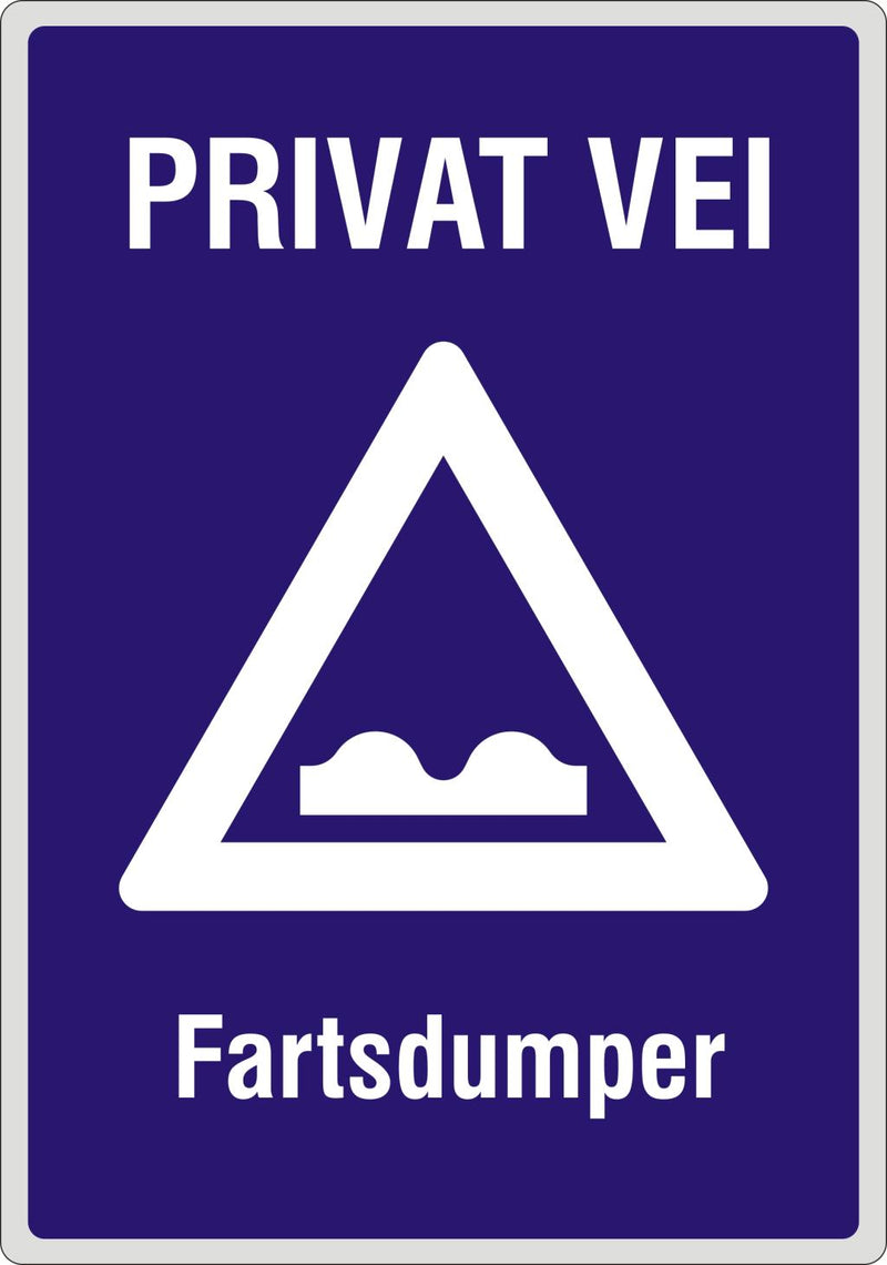 PRIVAT VEI Fartsdumper, 50 x 70 cm, 1mm aluminium