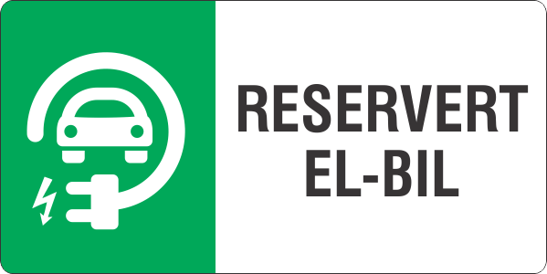 RESERVERT EL-BIL, 50 x 25 cm, 1mm aluminium