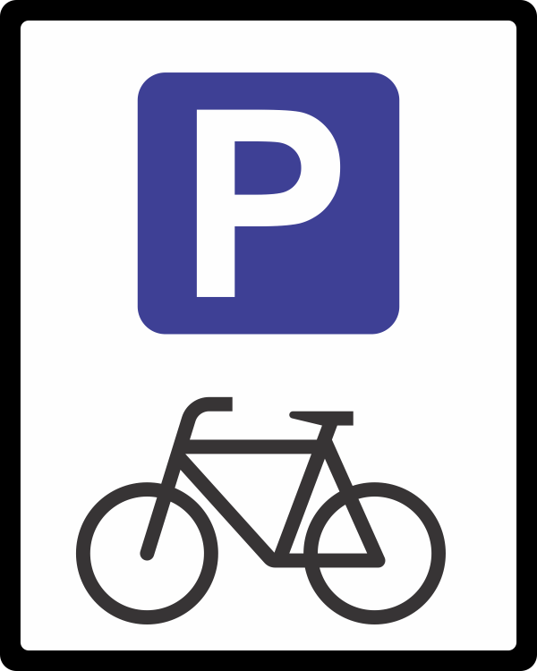 Parkering for sykler, 50 x 70 cm, 1mm aluminium