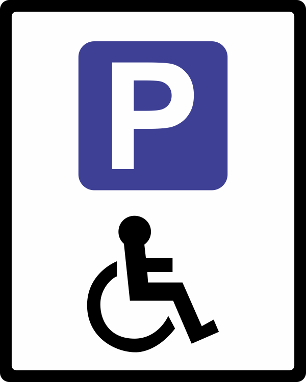 Handikapp parkering, 50 x 70 cm, 1mm aluminium