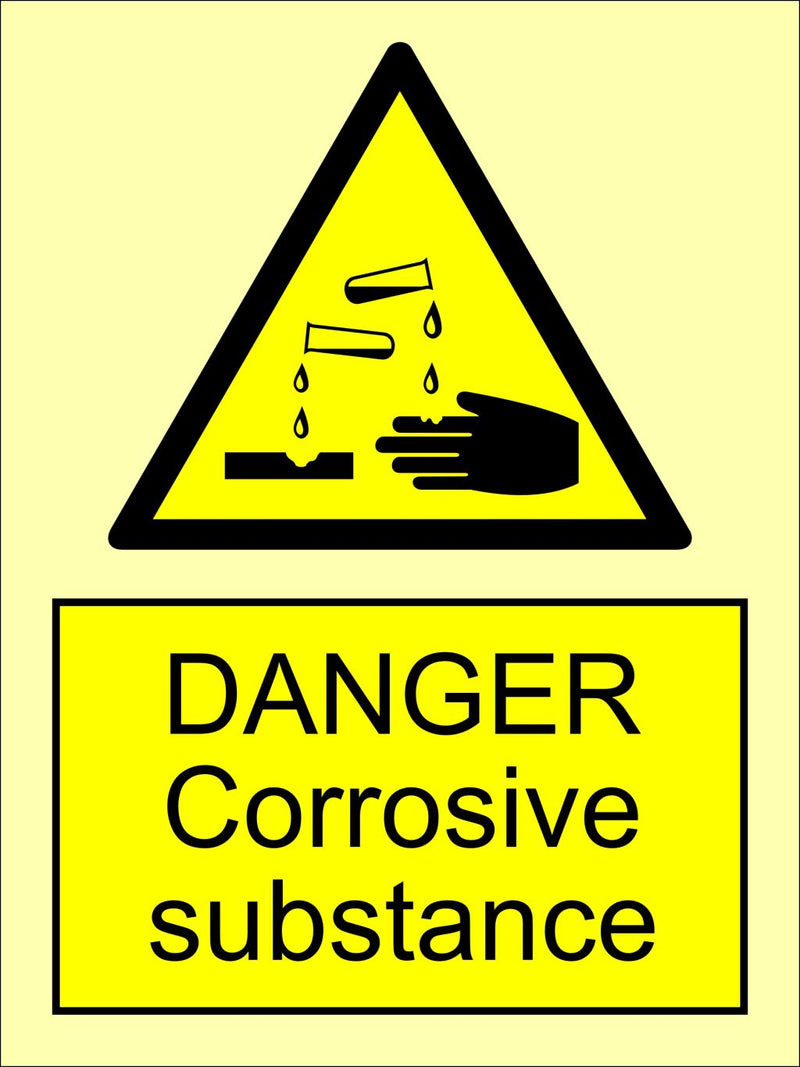 Corrosive substance, 15 x 20 cm