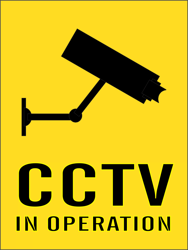 CCTV in operation 15x20cm