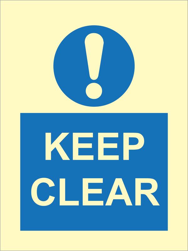 Keep clear, 15 x 20 cm