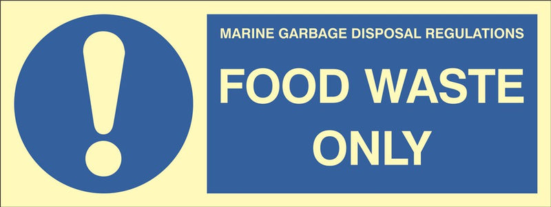 Food waste only, 30 x 10 cm