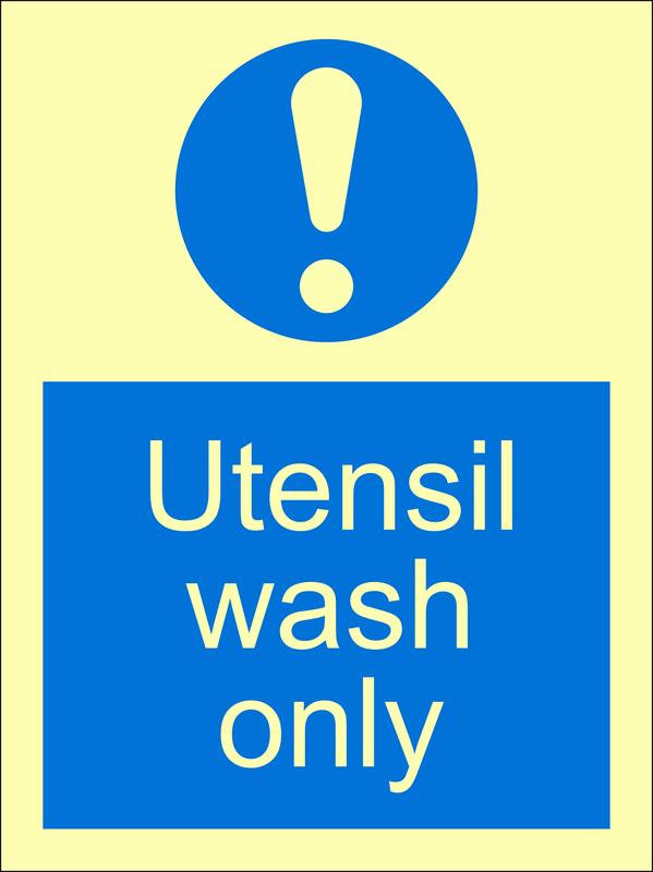 Utensils wash only, 15 x 20 cm