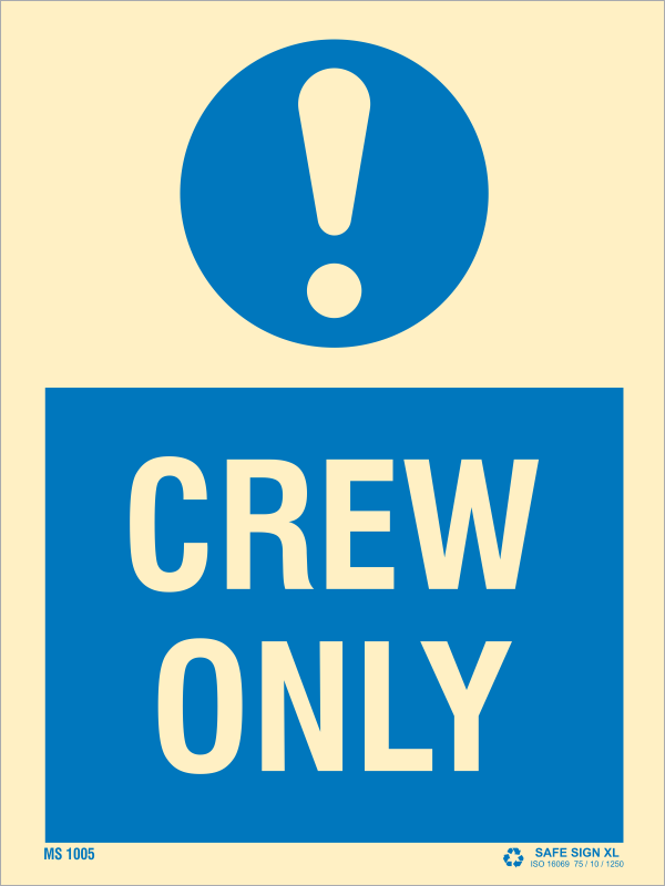 Crew only, 15 x 20 cm