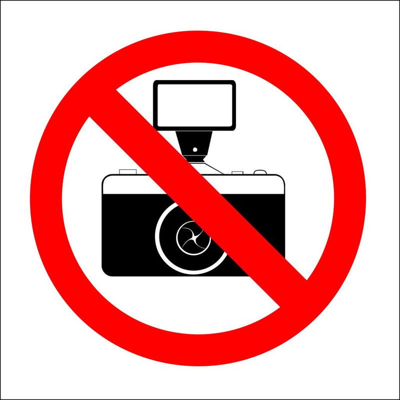 Fotografering forbudt, 20x20 cm