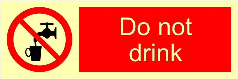 Do not drink, 30 x 10 cm