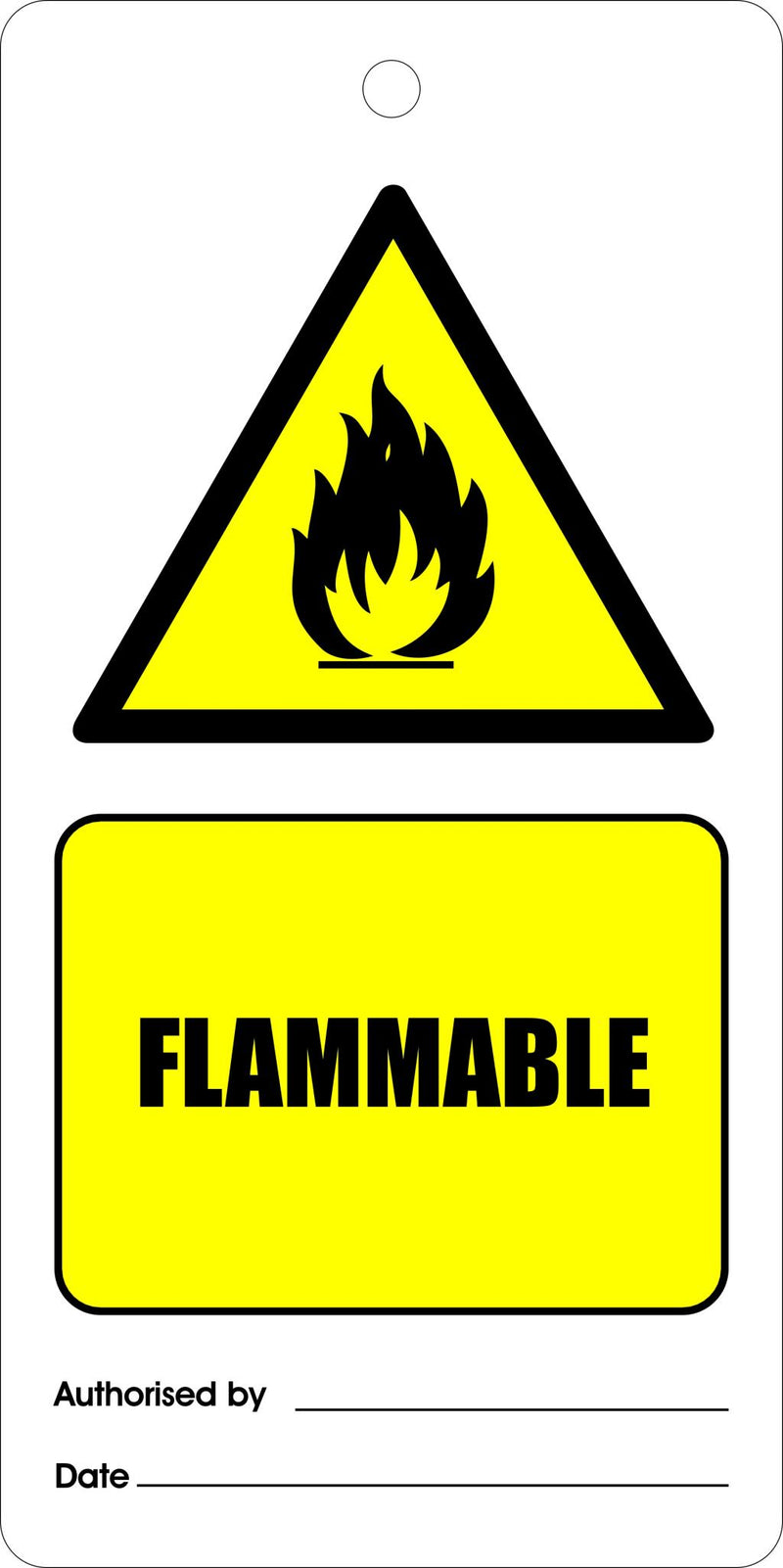 Temporary Tie Tag Brennbart/Flammable 7,5 x 15 cm