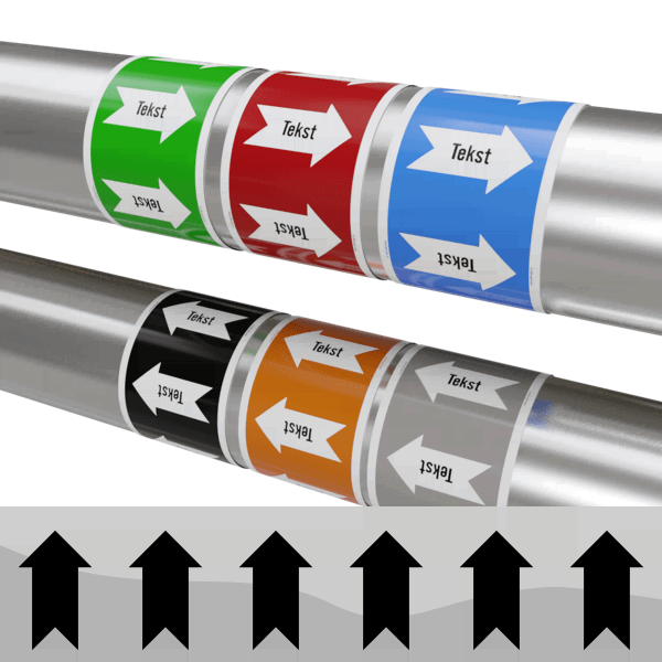 Rørmerker 102 mm x 10 m, Aluminium/sølv