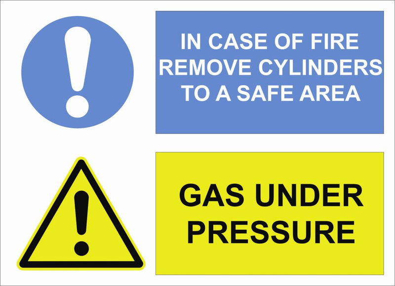 IMO kombi-skilt, Gas under pressure, 40 x 30 cm