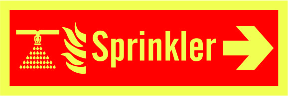 Sprinkler pil høyre 30 x 10 cm